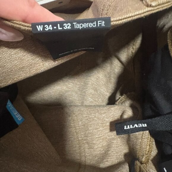 NWT REV'IT! Davis Tapered Fit Jeans Motorcycle Dark Camel W34 L32 - Picture 4 of 9